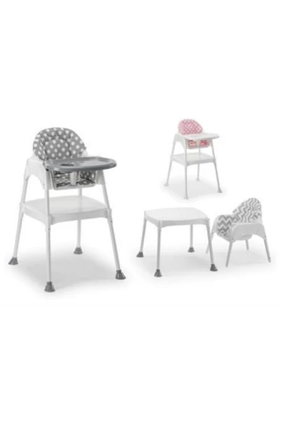 MOJE Çalışma Masalı Portatif Mama Sandalyesi (minderli Set) Pembe - 4