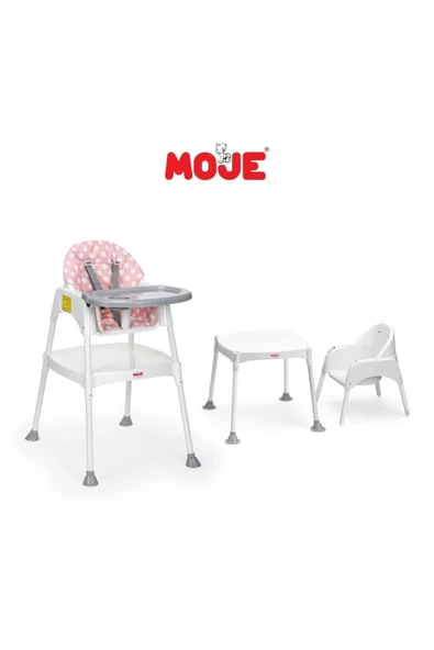 MOJE Gri Yıldız Çalışma Masalı Portatif Mama Sandalyesi - 4