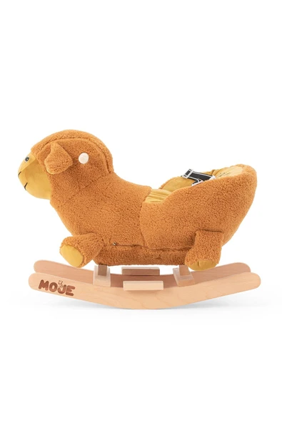 MOJE Enjoy Ahşap Ayaklı Peluş Sallanan Kuzu Oyuncak - 2
