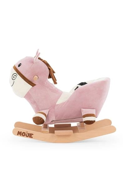 MOJE Enjoy Ahşap Ayaklı Peluş Sallanan Eşek Oyuncak - 3
