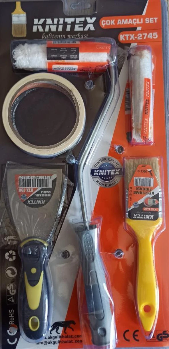 Knitex Çok Amaçlı  Boyacı Fırça Seti KTX-2745