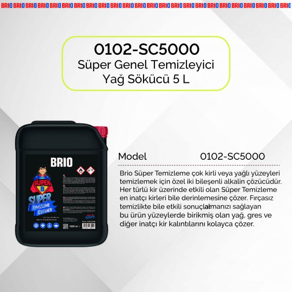 Brio Süper Temizleyici Yağ Sökücü 5 L - 2