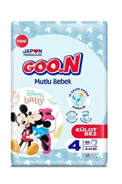 Goon Mutlu Bebek Külot Bez Jumbo 4 Beden 30x4 120 Adet