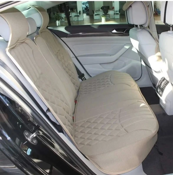 Oto Koltuk Minderi Full Set Takım-Bej Renk Takmatik Pratik - 2