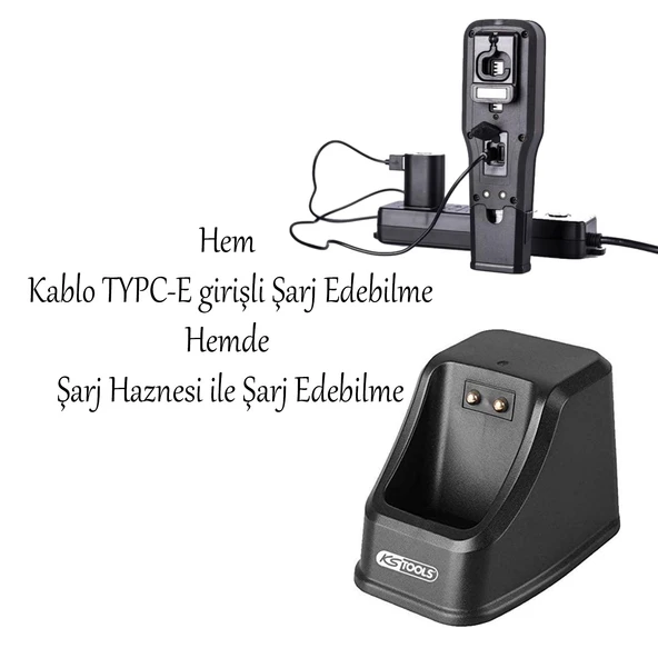 El Feneri Mıknatıslı Şarjlı Güçlü Beyaz ve Sos Işıklı Kamp Lambası Led Aydınlatma Ultraviole Işık - 3