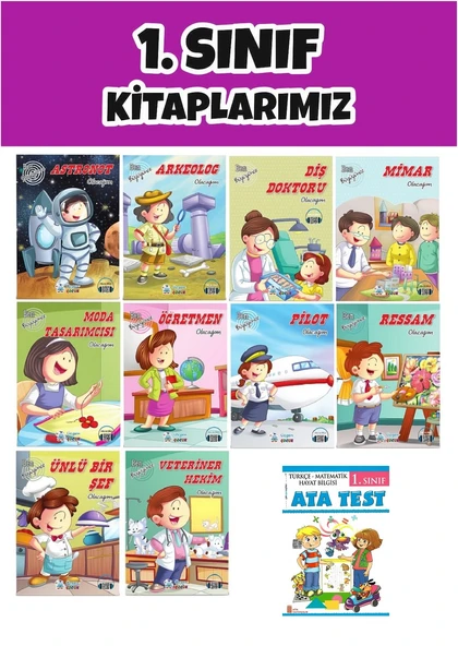 1.Sınıf 2.Dönem Öğretmen Tavsiyeli  Ata Test + 10 lu Okuma Hikaye Seti