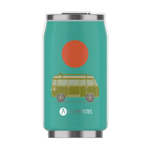 Les Artistes Paris Isı Yalıtımlı Kutu Çelik Termos 280ml West Coast  Çok Renkli 280 ML - Resim 4