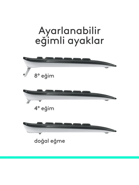 Logitech MK540 ADVANCED Kablosuz Türkçe Klavye Mouse Seti - Siyah - 7