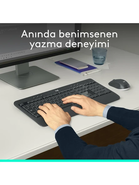 Logitech MK540 ADVANCED Kablosuz Türkçe Klavye Mouse Seti - Siyah - 2