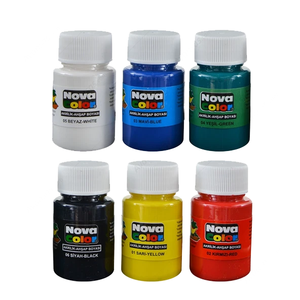 Nova Color Akrilik Boya 6 Renk 30 CC NC-180