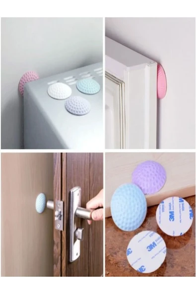 TİNEKE  Çok Amaçlı Silikon Kapı Duvar Koruyucu Tampon 4lü Paket - 2