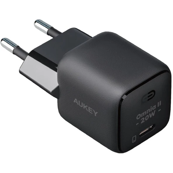 AUKEY PA-B1T-BK 20W OMNİA II MİNİ GAN PD QC 3.0 TYPE C HIZLI ŞARJ ADAPTÖRÜ