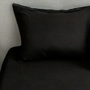 Upstyle Lastikli Çarşaf + Yastık Kılıfı Tek Kişilik Basic Siyah - 2