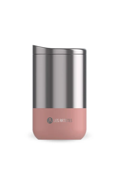 Les Artistes Paris Isı Yalıtımlı Çelik Termos Mug 350ml Split Pink  Pembe 350 ML