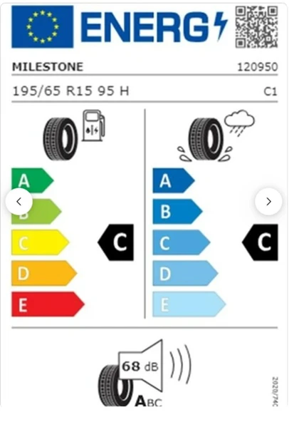 Milestone 195/65 R15 TL 95H REINF. CARMILE Yaz Lastiği (Üretim Tarihi:2025) - Resim 2