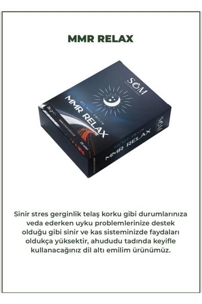 SOM MMR RELAX-MELATONİN, MAGNEZYUM VE RODİOLA DİLALTI 24 TB.