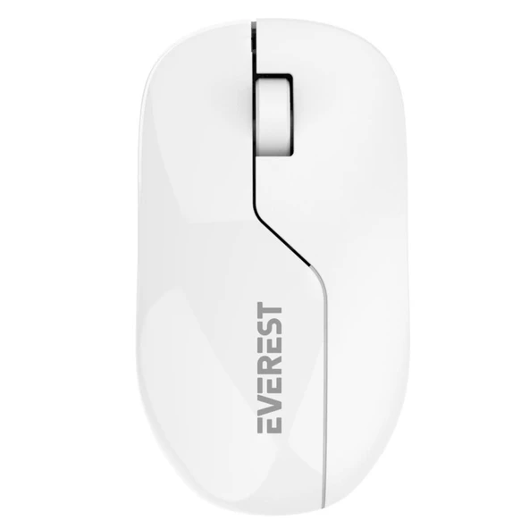 Everest SMW-973 USB Beyaz/Gri 2.4Ghz kablosuz mouse - Resim 2