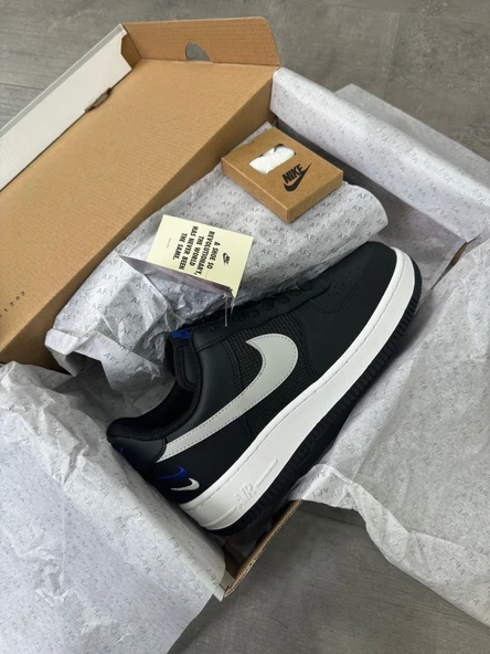 Nike Air Force 1 07 Double Swoosh - Black Racer Blue