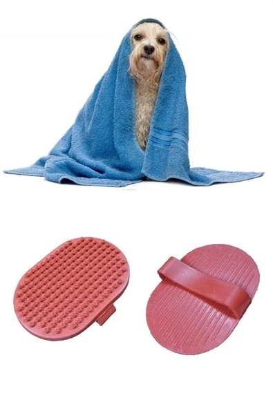 By Nevser® Ergonomik Masajlı Evcil Hayvan Kedi Köpek Yıkama Fırçası Aparatı - 4