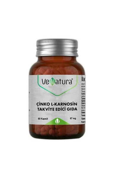 Venatura Çinko L-karnosin 67mg 60 Kapsül