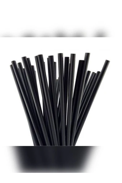 Ethex Bubble Tea Pipet 100lü 22 Cm Kalın Pipet ( SİYAH) - 6