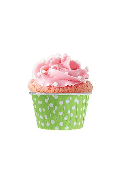 Dolphin Yeşil Puantiyeli Muffin Kek Kapsülü 50li - 2