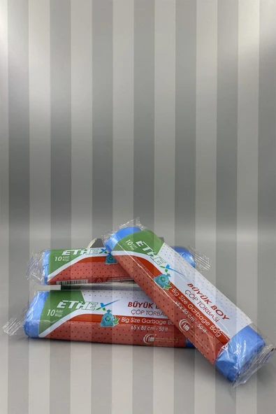 Ethex Büyük Boy Çöp Torbası Kaliteli 1 Adet (mavi)