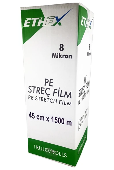 Ethex Polietilen Sarı Streç Film 45 Cm 8 Mikron 1500 Metre - 2