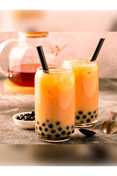 Ethex Siyah Bubble Tea Frozen Smoothie Ve Milkshake Uyumlu Pipet Kalın Kokteyl Pipet 50 Adet - 3