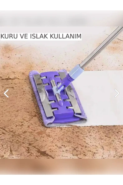 Ethex Mandallı Mikrofiber Sihirli Mop+ Yedek (Yüzey Temizleyici  Mendil) Uyumlu - 4