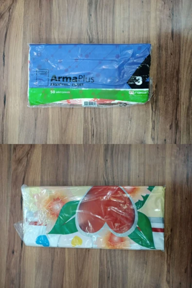 NAKSAN Çok Renkli Takviyeli (no:3) 33x45 Mağaza Poşeti 50'li
