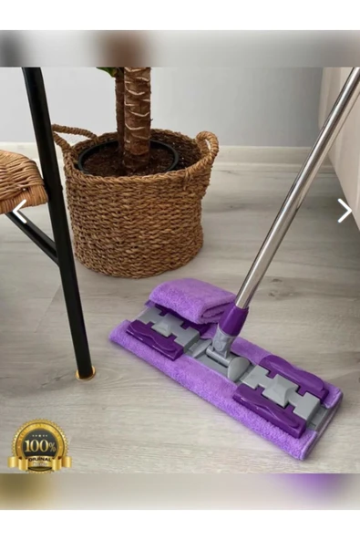 Ethex Mandallı Mikrofiber Sihirli Mop+ Yedek (Yüzey Temizleyici  Mendil) Uyumlu - 5