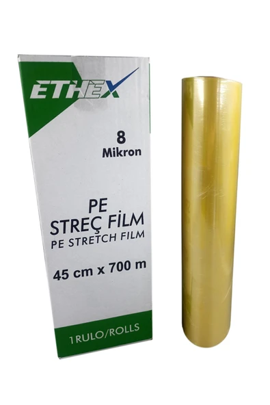 Ethex Polietilen Sarı Streç Film 45 Cm 8 Mikron 700 Metre - 2