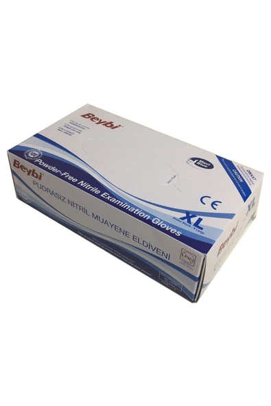 Beybi - Mavi Nitril Eldiven XL Beden (1 Paket / 100 Adet - 50 Çift)
