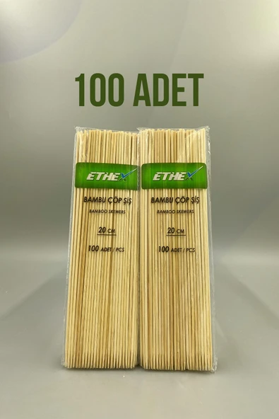 Ethex Bambu Çöp Şiş 100 Adet / 20 Cm