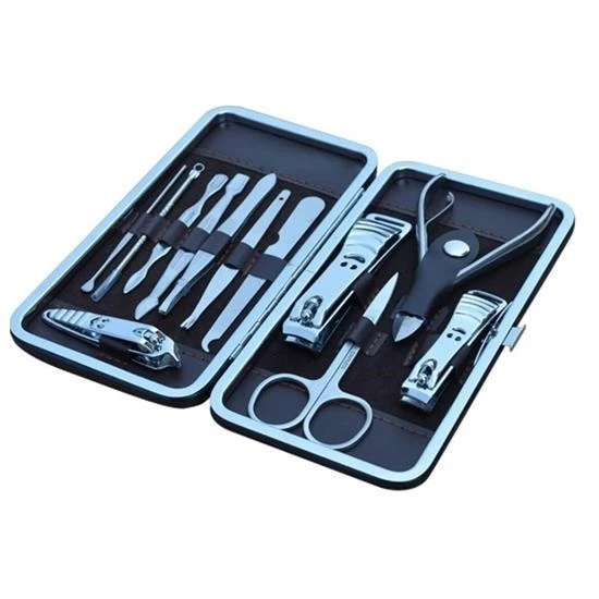 By Nevser® Çantalı Manikür Pensi Profesyonel ve Manikür Pedikür Seti 13 Parça Tırnak Eti İtici Ve Cımbı - 5