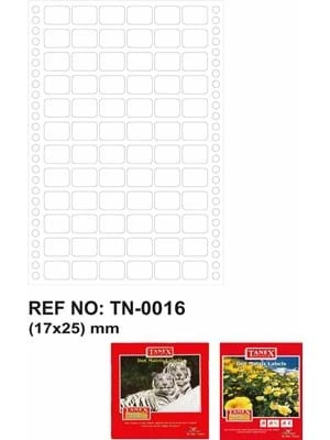 Tanex TN-0016 Sürekli Form Bilgisayar Etiketi 17x25 mm