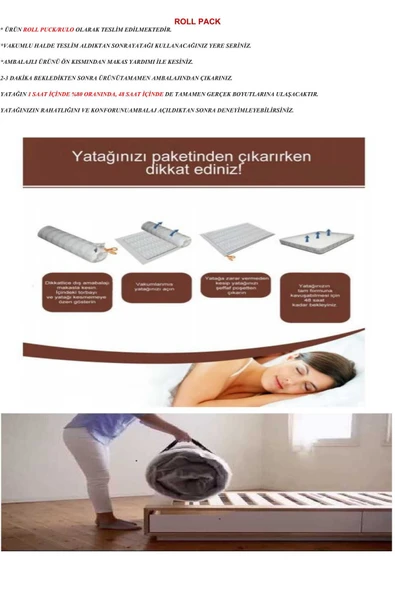 80x200x12 Cm Ikea Divan Uyumlu Tek Kişilik Ortopedik Sünger Yatak - Resim 4