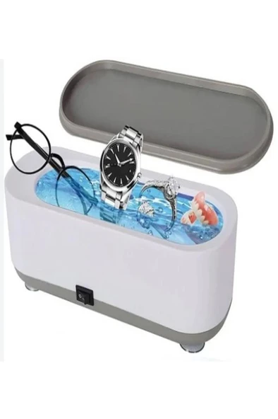 Ultrasonik Temizleyici Cihaz Takı Saat Gözlük Lens Küpe Kolye Makyaj Fırçası Temizleme Makinesi - 2