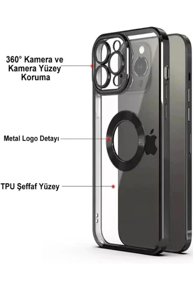 iphone 13 pro max uyumlu kamera korumalı Lensli kılıf şık tasarım - Resim 2