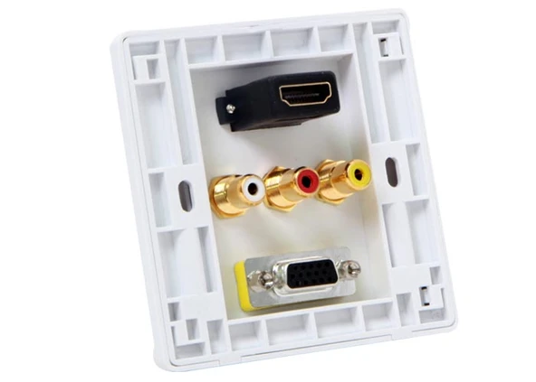 S-link SL-PRZ10 Hdmı(180) + vga-2 + av-2 Kanal Üst Priz - 2