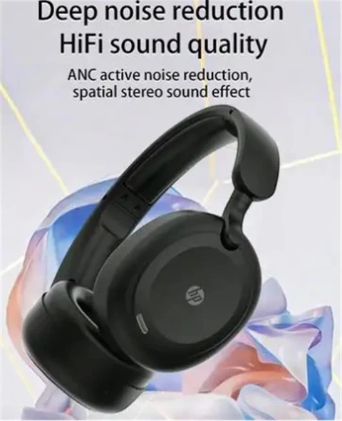 HP H231A Kablosuz Kulak Üstü Bluetooth Kulaklık V5.3 Siyah (Mikrofonlu, Çift Cihaz Desteği) - Resim 2