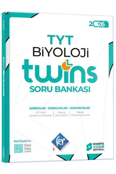 TYT Twins Biyoloji Soru Bankası KR Akademi Yayınları ürün görseli