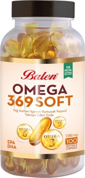 BALEN OMEGA 3,6,9 SOFT YAĞ ASİTLERİ 1380 MG 100 YUMUŞAK KAPSÜL