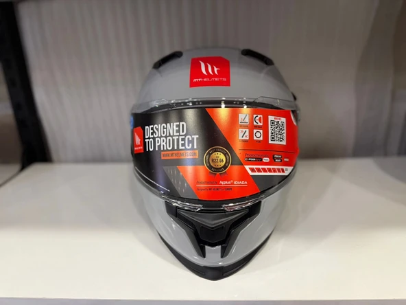 KASK MT BRAKER SV SOLİD A12 PARLAK NARDO GRİ - 3