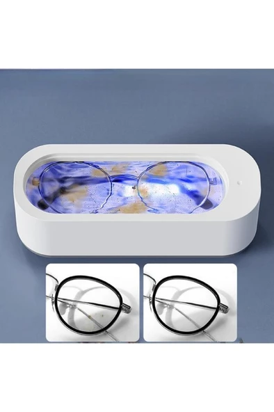 Ultrasonik Temizleyici Cihaz Takı Saat Gözlük Lens Küpe Kolye Makyaj Fırçası Temizleme Makinesi - 7
