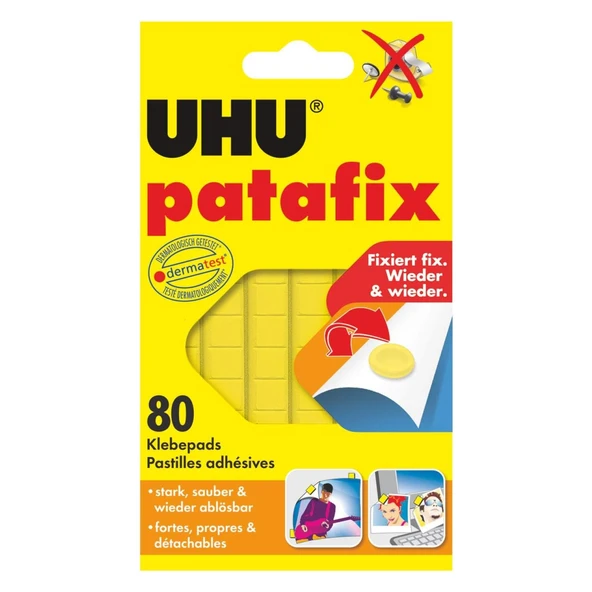 Uhu Patafix Hamur Yapıştırıcı Sarı 80 Parçalı 1 Adet