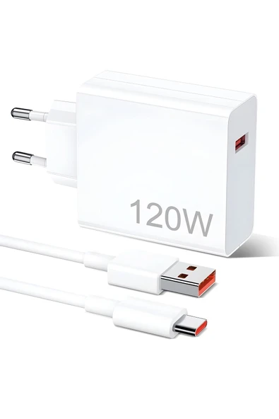 Type-c 120w (WATT) Turbo Şarj Aleti Cihazı Adaptörü Kablo (SET) - 4
