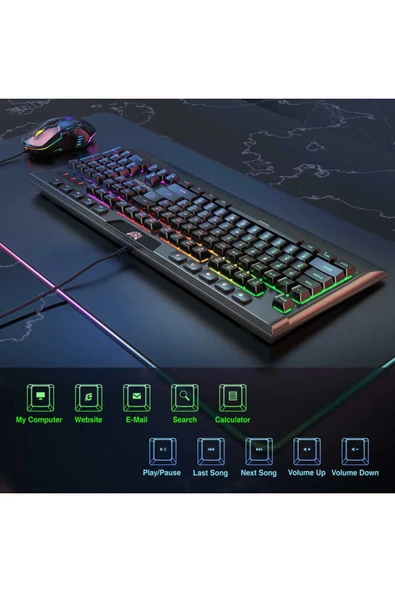Onikuma G21 Rgb Oyuncu Klavye Mouse Seti - 5