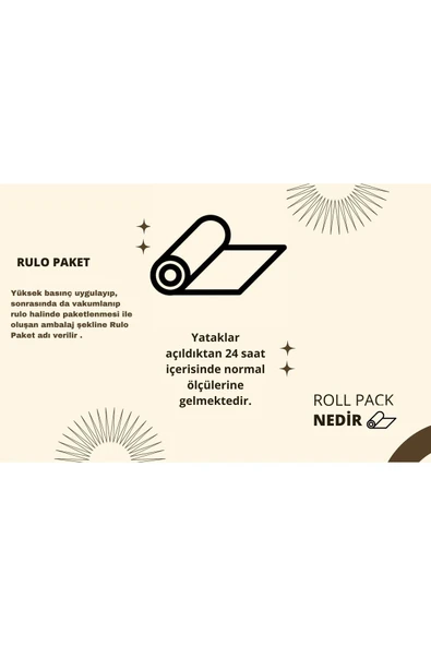 Tek Kişilik 90x200x12 Sünger Yaysız Bambu Kumaş Yatak - 3